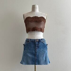 handmade brown lace bandeau